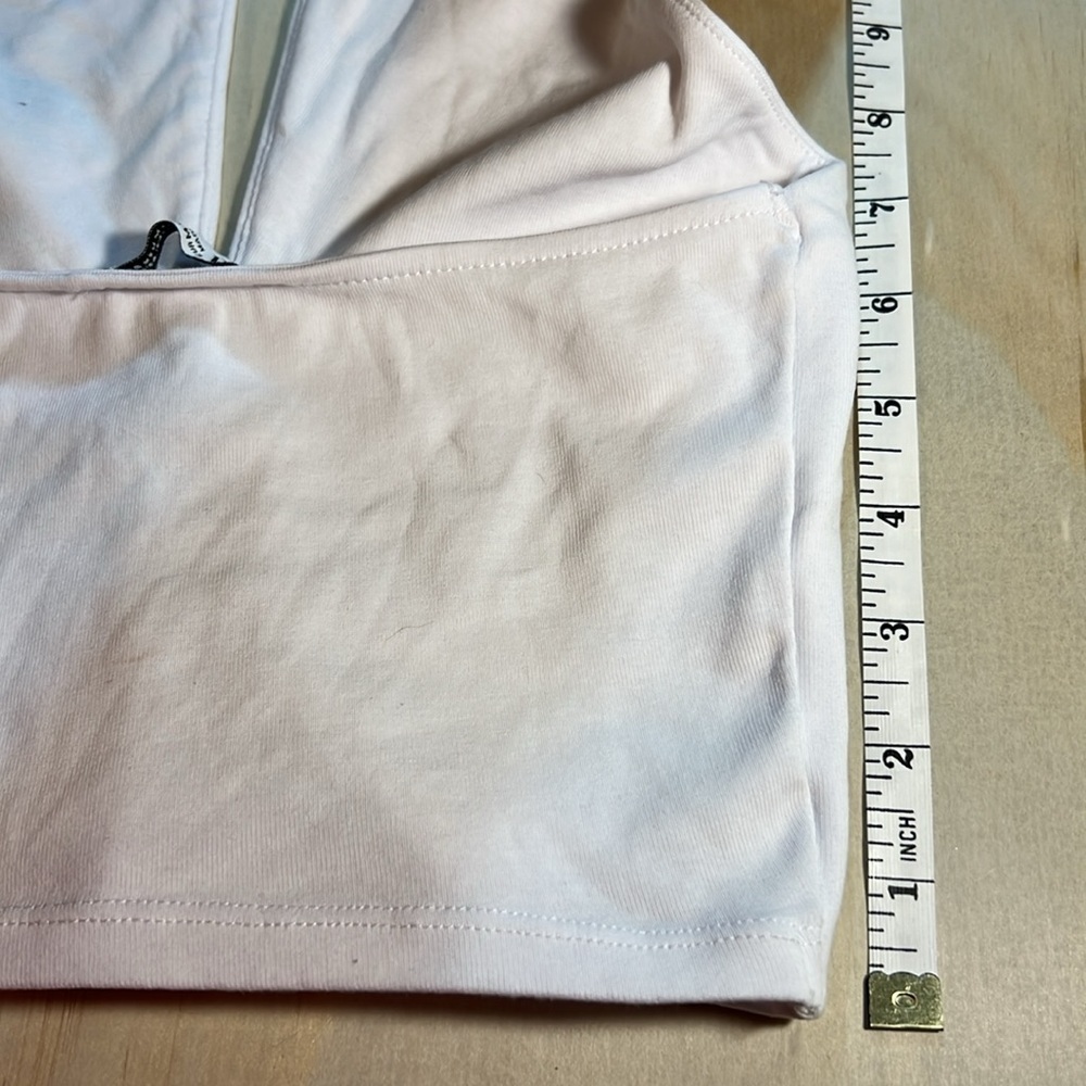Zara Cowell Neck Open Back Crop Halter Sz M - Picture 4 of 5